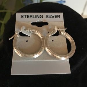 Sterling Silver Hoop Earrings - 24mm